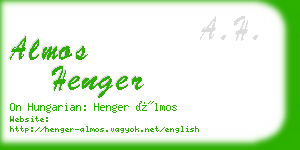 almos henger business card